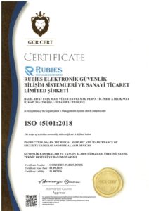 İSO 45001-2018 RUBİES GÜVENLİK SİSTEMLERİ